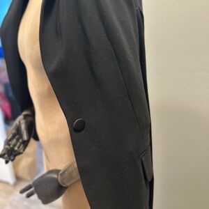 Black Blazer with Button Detail